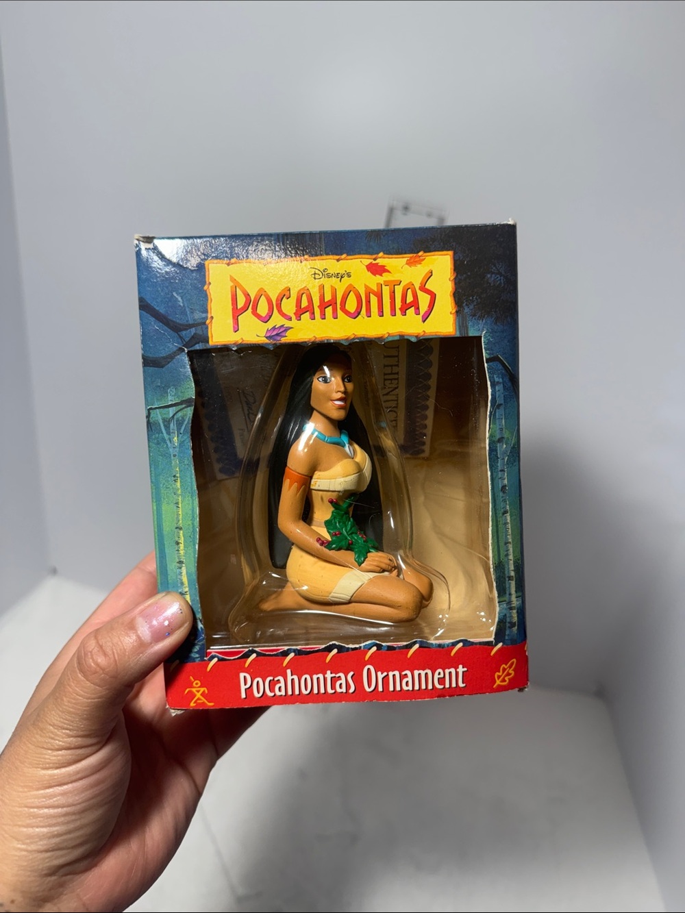 Disney 1995 Grolier Pocahontas Christmas Tree Ornaments First Issue In Box